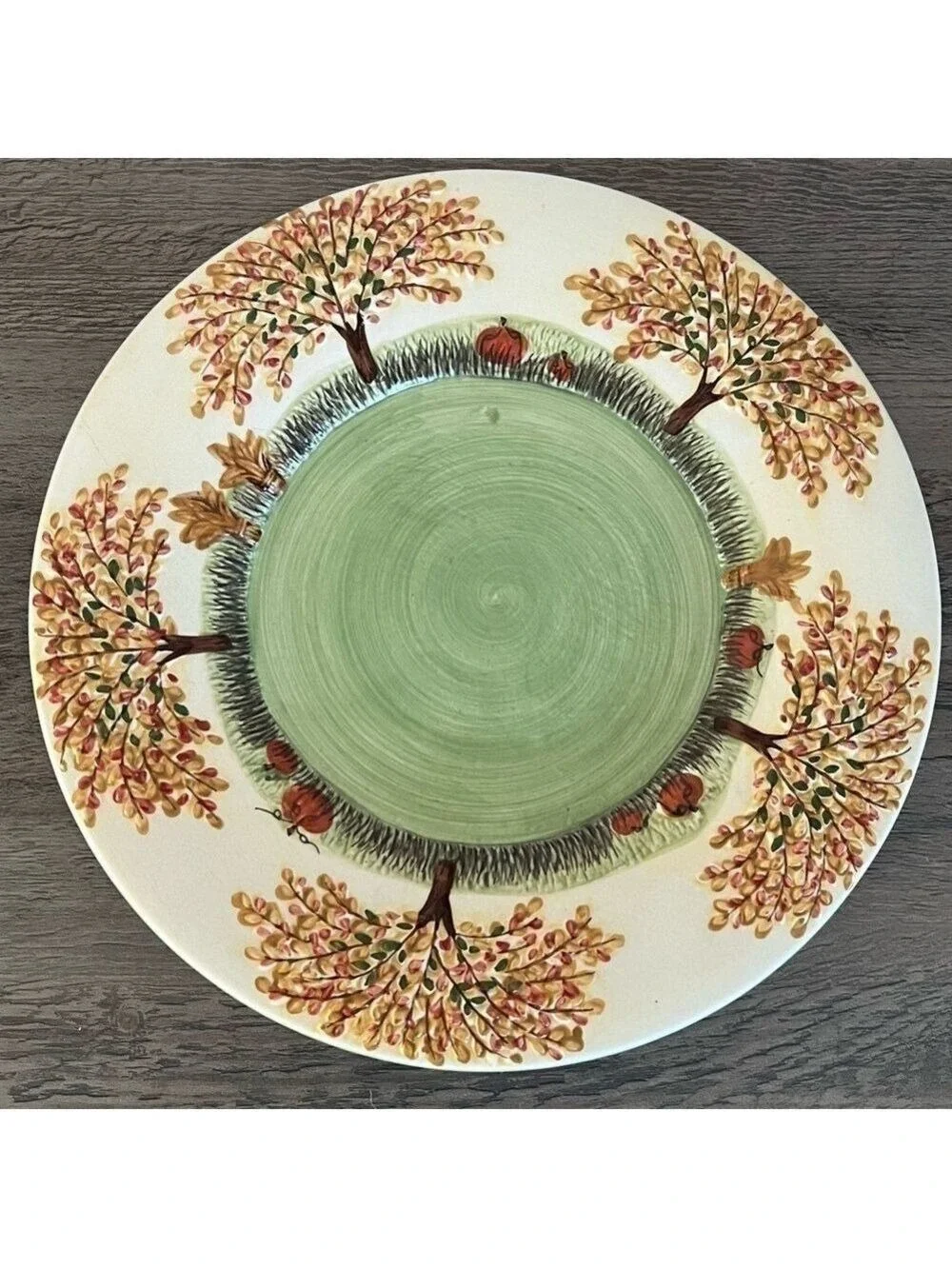 Yankee Candle Retired Autumn Harvest Halloween Candle Plates/Candle Holder